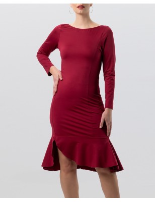 Zuri - Robe de danse bordeaux manches longues - Werner Kern