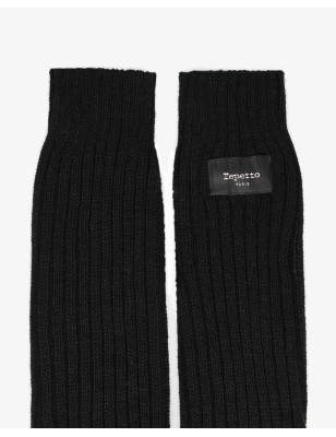 Guêtres noires , Jambières 45cm -Repetto