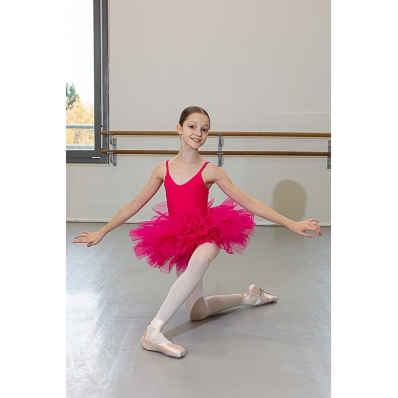 Tutu Fraise court 4 volants raides - Marque Degas