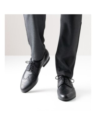 Tarento 28024 - Chaussures pour homme de danse en cuir noir et bout golf perforé - Werner Kern