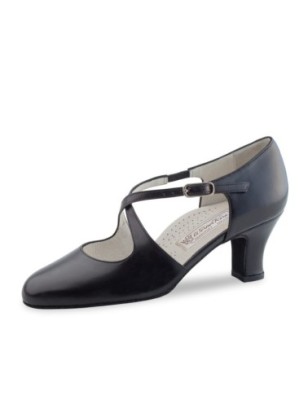 Gilian - Chaussures de danse fermées en cuir noir pour femme- Werner Kern