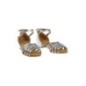 008-035-013 - Chaussures de danse argentées à lanières, talon bloc 2,8cm - Diamant