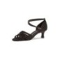 008-077-335 - Chaussures de danse en microfibre noire à lanières, talon 5cm - Diamant