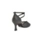 020-087-183 - Chaussures de danse noires pailletées et résille, talon 6,5cm - Diamant