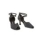 020-087-183 - Chaussures de danse noires pailletées et résille, talon 6,5cm - Diamant
