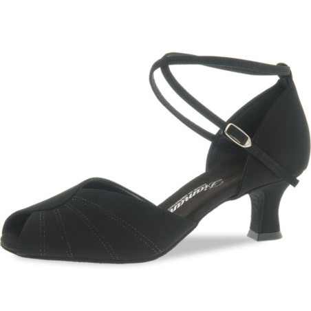 027-064-040 - Chaussures de danse noires, talon bobine 5cm - Diamant