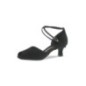 027-064-040 - Chaussures de danse noires, talon bobine 5cm - Diamant