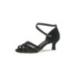 035-077-040 - Chaussures de danse noires et résille, talon évasé 5cm - Diamant