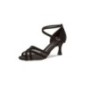 035-087-040 - Chaussures de danse noires et résille, talon 6,5cm - Diamant