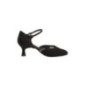049-106-106 - Chaussures de danse fermées noires, talons flare 5cm - Diamant