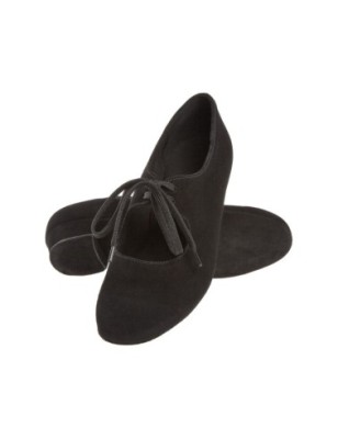 057-029-001 - Chaussures de danse en nubuck noir, semelle confort, talon 3cm - Diamant