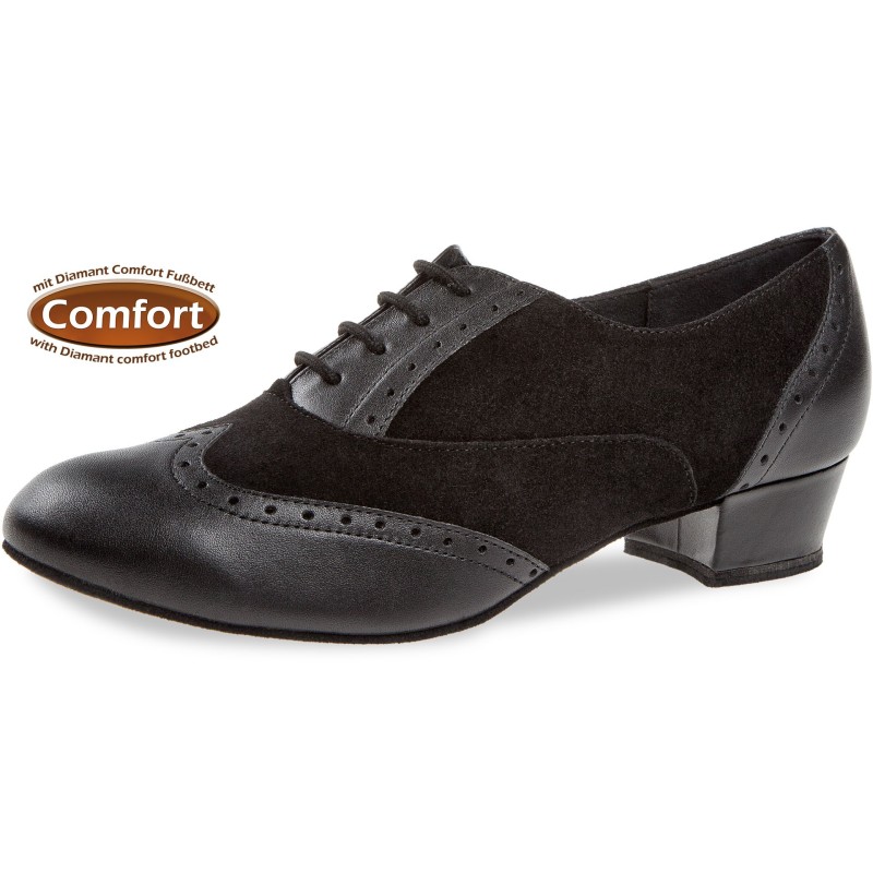 063-029-070 - Chaussures de danse en cuir et nubuck, semelle confort, talons 2,8cm - Diamant