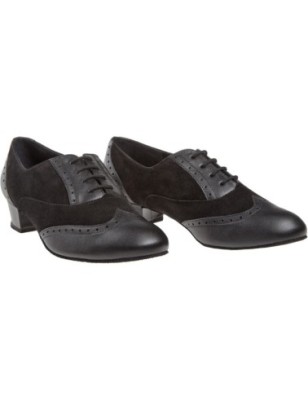 063-029-070 - Chaussures de danse en cuir et nubuck, semelle confort, talons 2,8cm - Diamant