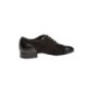 077-075-165 - Chaussures de danse en cuir et nubuck noir talons 2cm - Diamant