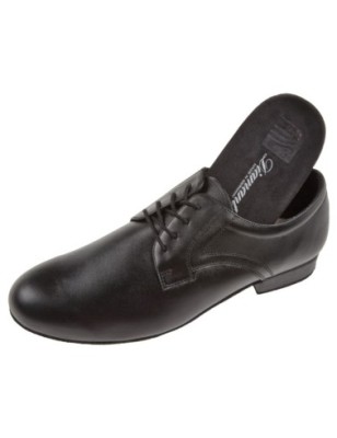 085-026-028 - Chaussures de danse pieds extra larges en cuir noir, talons de 2cm - Diamant