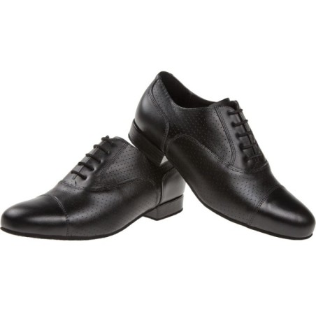 088-076-042 - Chaussures de danse pour pieds larges en cuir perforé, talons 2cm - Diamant