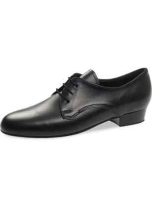 092-033-028 - Chaussures de danse standard garçon en cuir noir, talons 2cm - Diamant