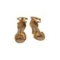 109-087-087 - Chaussures de danses latines en satin bronze à bride, talon de 6,5cm - Diamant