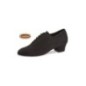 140-034-335-A - Chaussures de danse semelle confort en microfibre noire à talon 3,7cm - Diamant