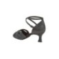 141-077-183 - Chaussures de danse en tissu noir pailleté à talon évasé de 5cm - Diamant