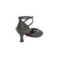 141-077-183 - Chaussures de danse en tissu noir pailleté à talon évasé de 5cm - Diamant