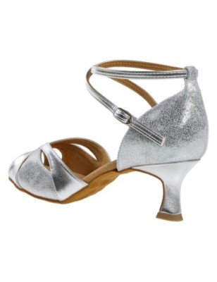 141-077-463 - Chaussures de danse argentées, talons de 5cm - Diamant
