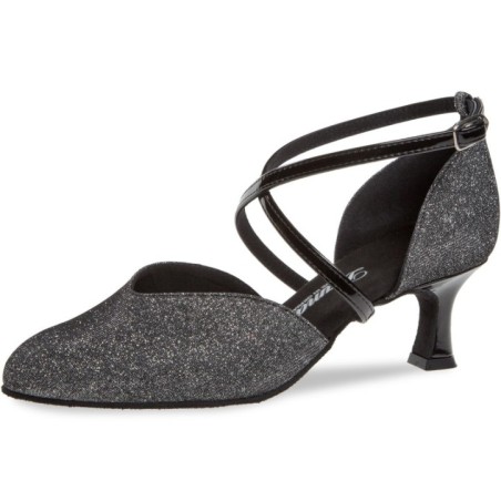 170-106-520 - Chaussures de danse pour femme en microfibre pailleté argenté talon de 5cm- Diamant