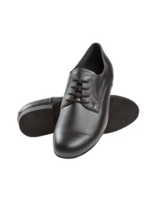 179-025-028 - Chaussures de danse en cuir noir pour homme talon de 2cm- Diamant