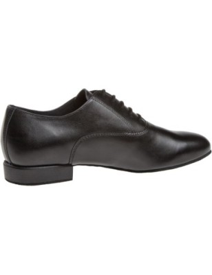 180-075-028 - Chaussures de danse en cuir noir pour homme talon de 2cm- Diamant