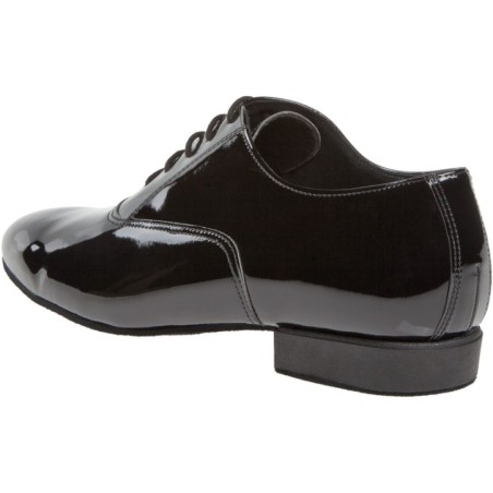 180-075-038 - Chaussures de danse en vernis noir pour homme talon de 2cm- Diamant