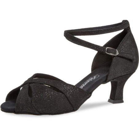 141-067-550 - Chaussures de danse à bout ouvert  noire avec talon de 5cm- Diamant