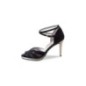 Giselle 910-80 - Chaussures de danse daim noir et talons nappa antik - Anna Kern