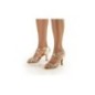 Jolie 598-60 - Chaussures de danse ouvertes en cuir doré - Anna Kern