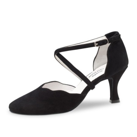 Odile 672-60 - Chaussures de danse daim noir pour femme - Anna Kern
