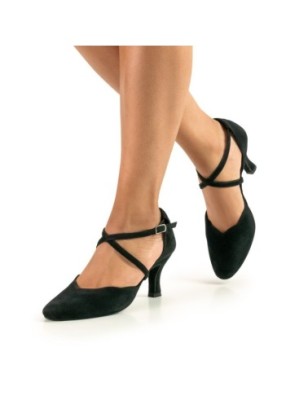 Odile 672-60 - Chaussures de danse daim noir pour femme - Anna Kern