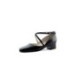 Marion35 - Chaussures de danse femme en cuir noir à talons carré de 3,5 cm - Werner Kern