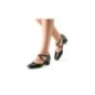 Marion35 - Chaussures de danse femme en cuir noir à talons carré de 3,5 cm - Werner Kern