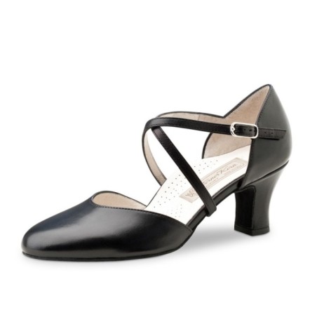 Layla - Chaussures de danse avec attache ajustable en cuir noir - Werner Kern