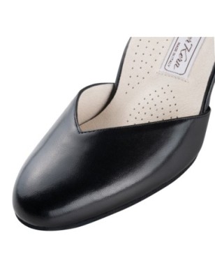 Kyra - Chaussures de danse pour femme en cuir noir avec coupe en V - Werner Kern