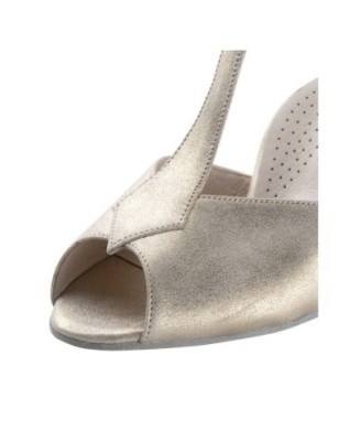 Paulette - Chaussures de danse pour femmes en perle nude et petite ouverture aux orteils - Werner Kern