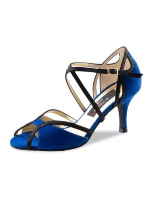 Maxima Nueva Epoca - Chaussure de danse à daim chatoyant - noir / bleu