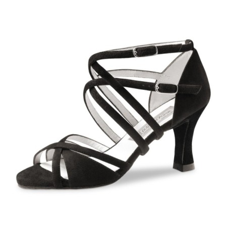 Irina - Chaussures de danse pour femme en daim noir pour pieds fins -  Werner Kern