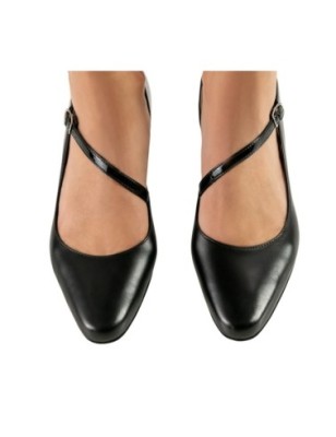 RITA-55 - Chaussures de danses pour femmes en cuir noir - Werner Kern