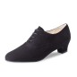 Olivia_34 - Chaussures de danse fermées à lacets en chevreau velours noir- Werner Kern