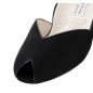 Fatima60 - Chaussures de danse en daim noir avec avant ouvert - Werner Kern