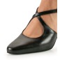 Ines - Chaussure de danse à talons 5.5 cm en cuir nappa noir - Werner Kern
