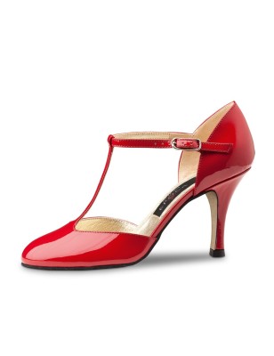 Roslyn LS  - Chaussures de danse cuir verni rouge - Nueva Epoca