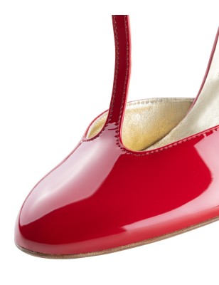 Roslyn LS  - Chaussures de danse cuir verni rouge - Nueva Epoca