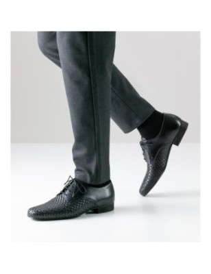 Como 28018 - Chaussures de danse en cuir noir tressé pour homme - Werner Kern