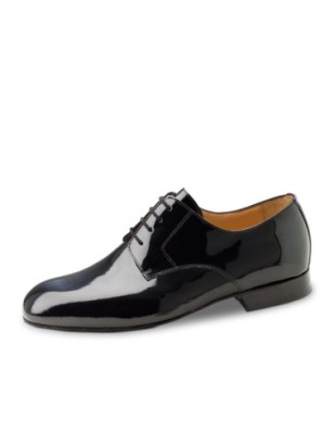 Lecce 28040 - Chaussures de danse en cuir verni noir pour les hommes aux pieds larges - Werner Kern